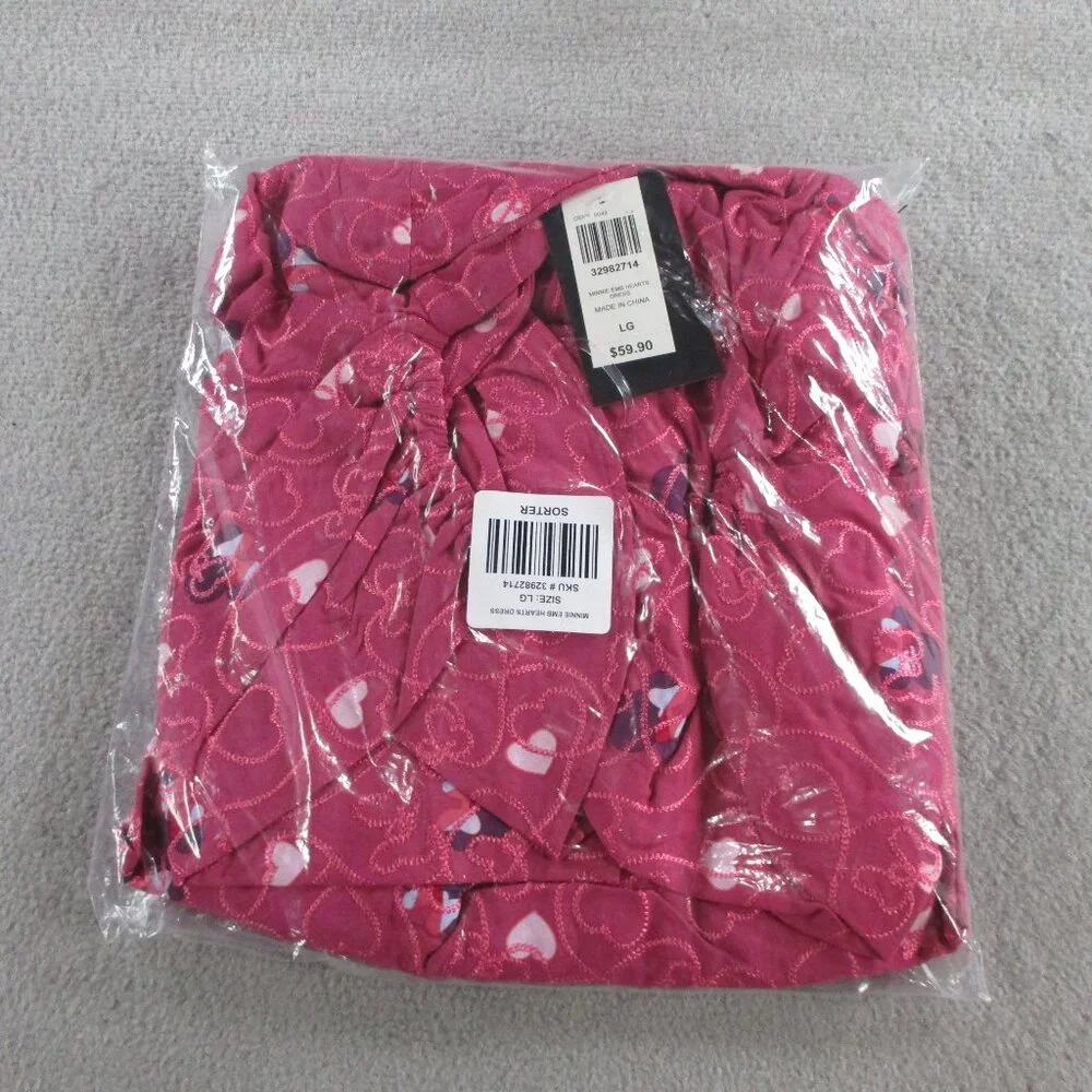 Disney Minnie Mouse Embroidered Hearts Smock Dress Womens Lg BoxLunch Exclusive - Picture 2 of 6
